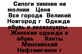 Сапоги зимние на молнии › Цена ­ 5 900 - Все города, Великий Новгород г. Одежда, обувь и аксессуары » Женская одежда и обувь   . Ханты-Мансийский,Нефтеюганск г.